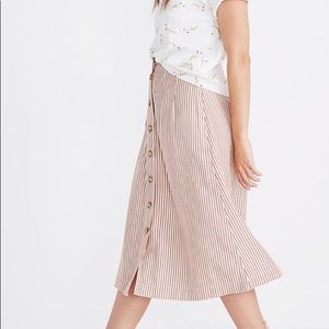 Madewell button front midi skirt